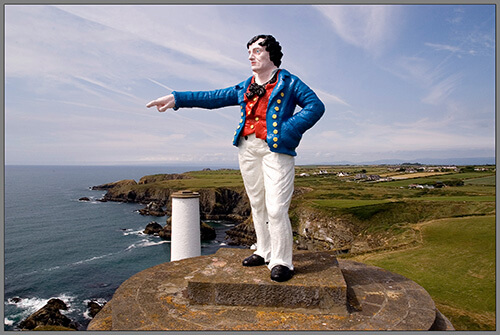 Tramore Surf School - metal man statue