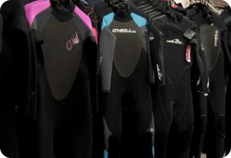 Wetsuit Hire menu